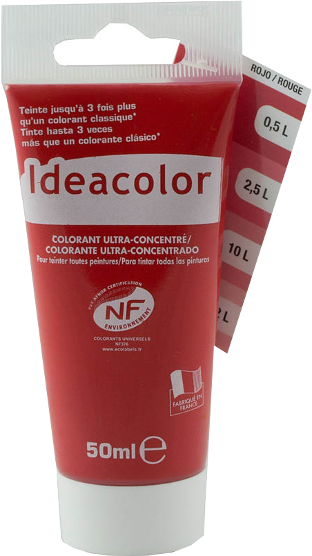Colorant universel pour peinture Rouge 50ml - IDEACOLOR